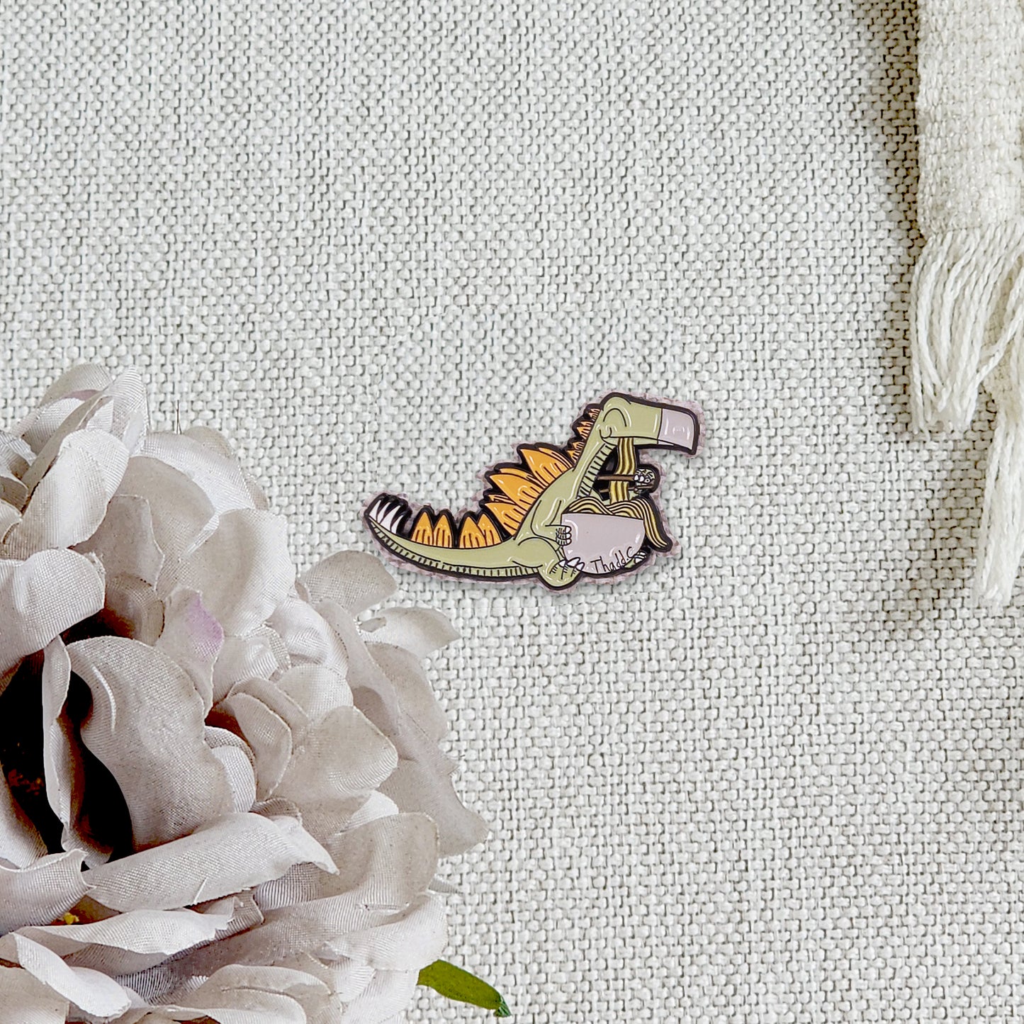 Lapel Pin - "Noodles-O-Saurus"