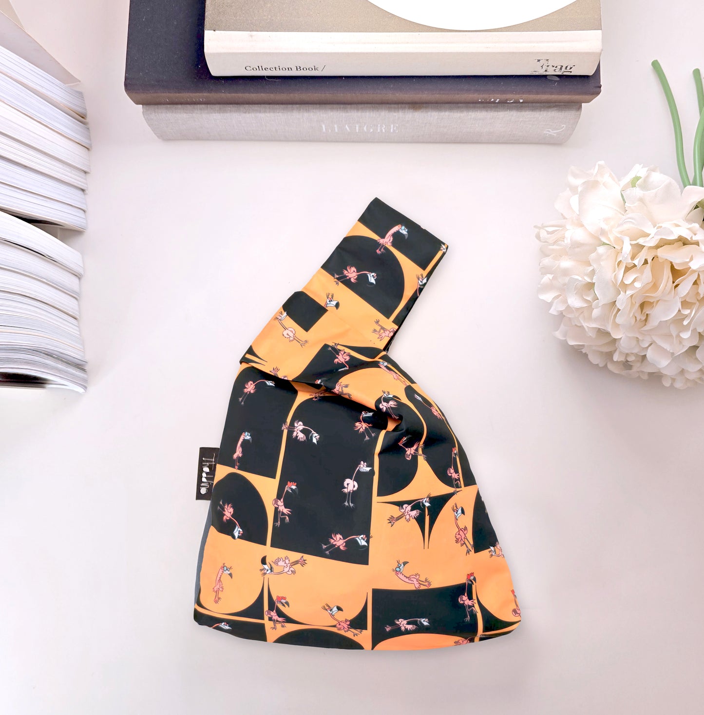 Wristlet Pouch - Flamingo, orange