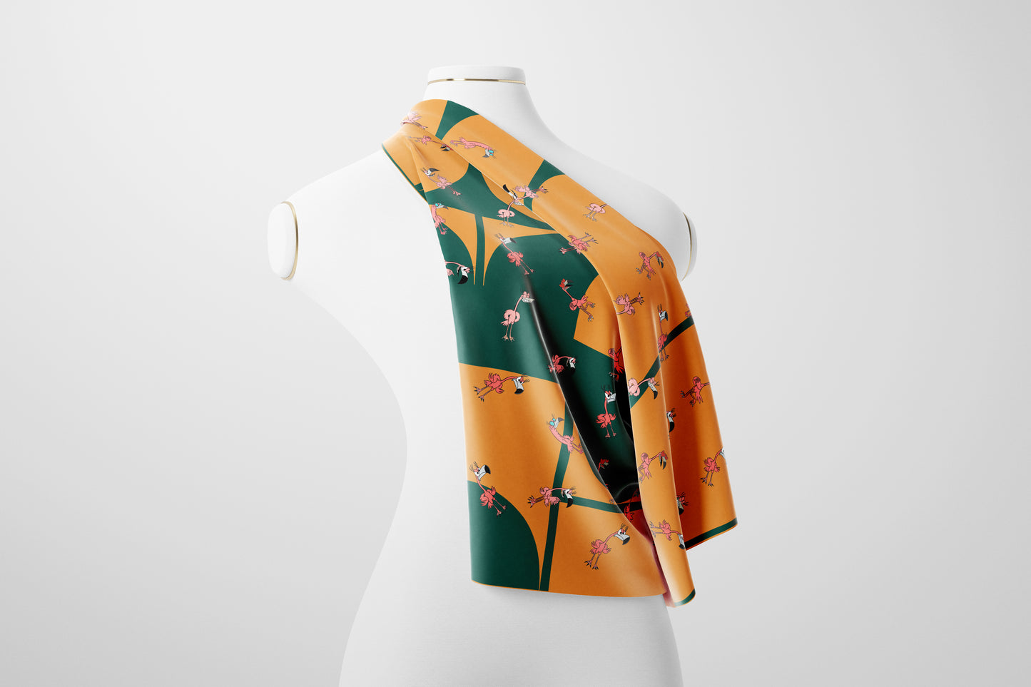 Scarf - Flamingo, orange