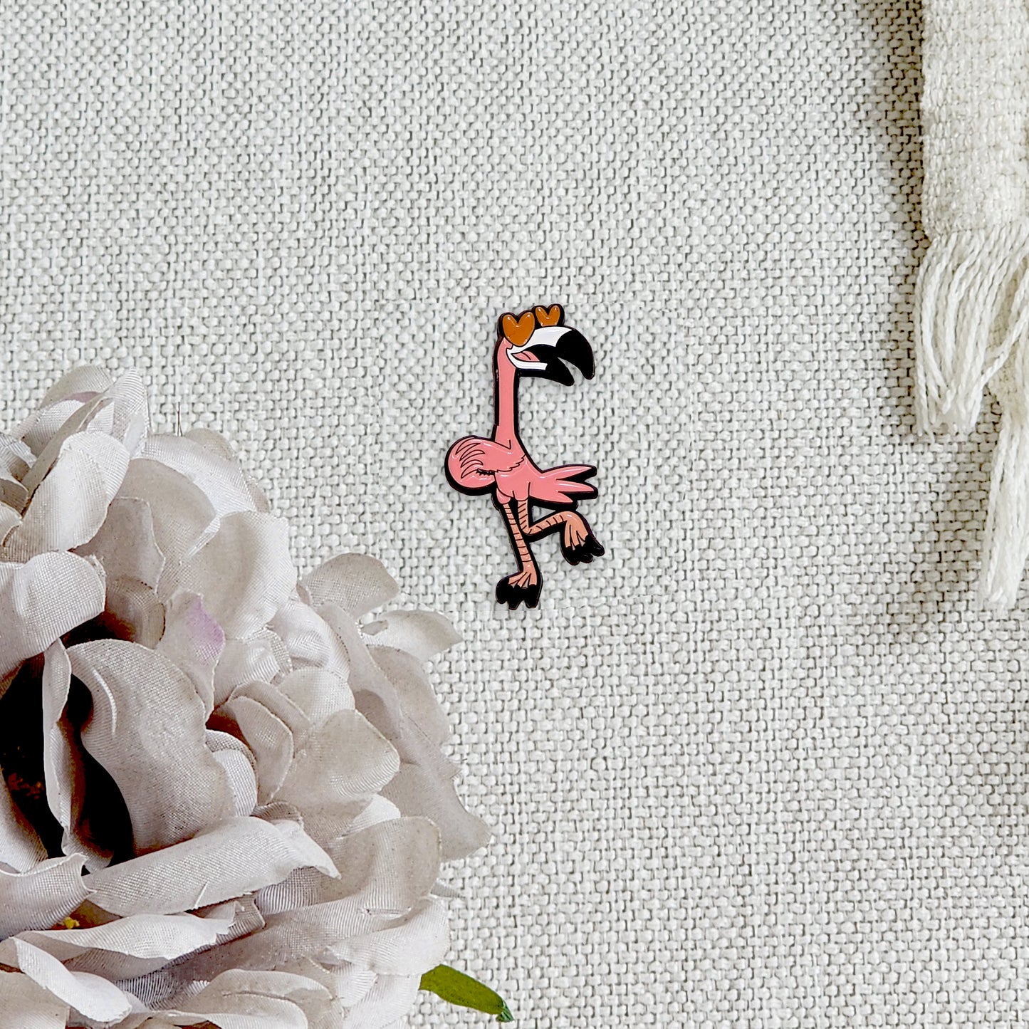 Lapel Pin - Flamingo, In-Love