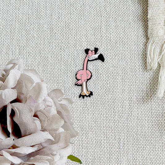 Lapel Pin - Flamingo, Smile