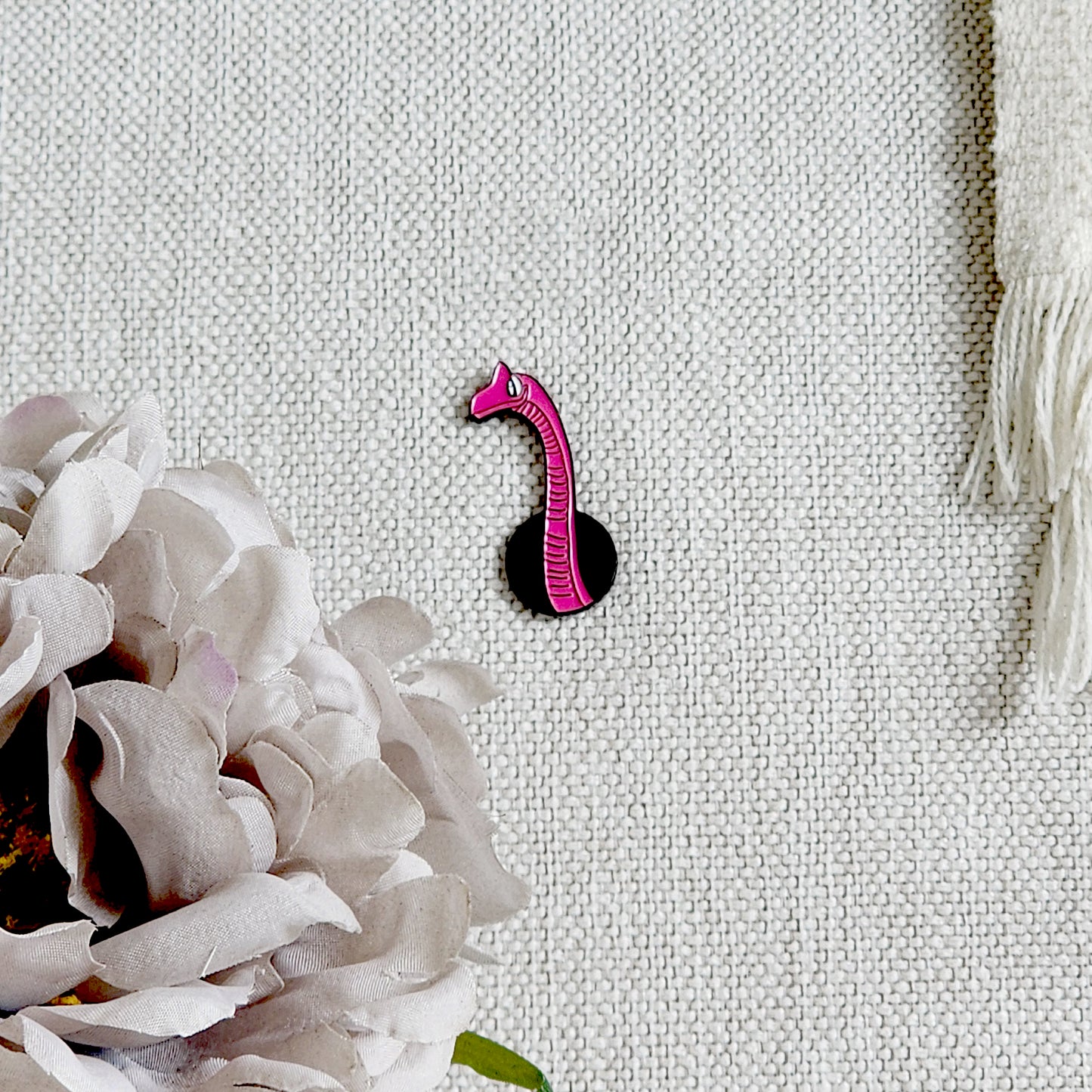 Lapel Pin - Bubble Pink Brachi