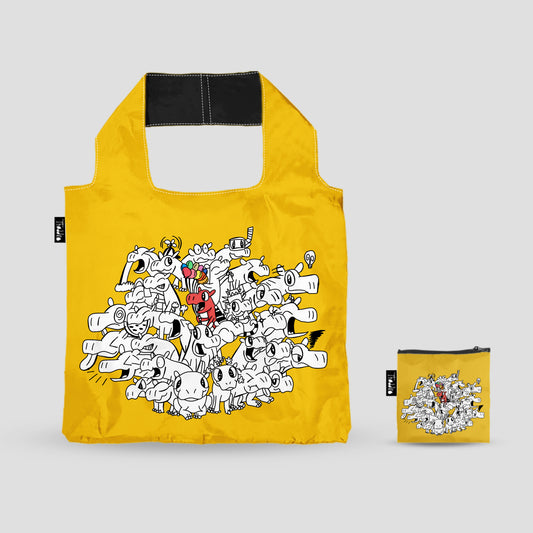 Recycled Bag - MooDeng, Pygmy Hippo(Yellow)